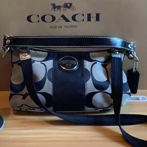 Coach Black and Gray Crossbody Bag